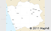 Classic Style Simple Map of N'Zeto, single color outside