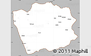 Gray Simple Map of N'Zeto, cropped outside
