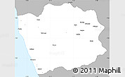 Gray Simple Map of N'Zeto, single color outside