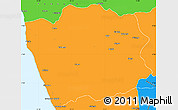 Political Simple Map of N'Zeto