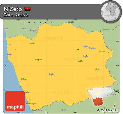 Savanna Style Simple Map of N'Zeto