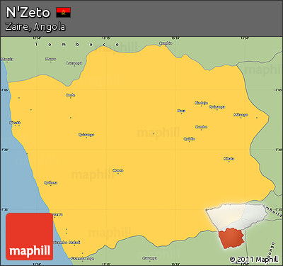 Savanna Style Simple Map of N'Zeto
