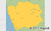 Savanna Style Simple Map of N'Zeto, single color outside