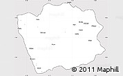 Silver Style Simple Map of N'Zeto, cropped outside