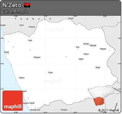 Silver Style Simple Map of N'Zeto