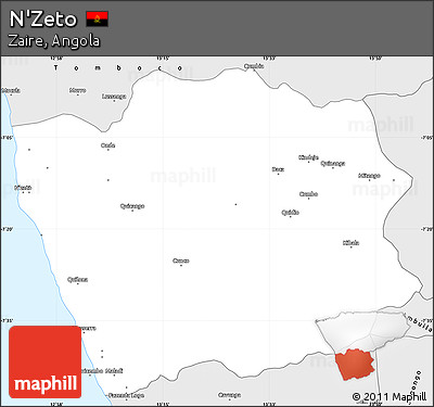 Silver Style Simple Map of N'Zeto