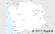 Silver Style Simple Map of N'Zeto