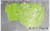 Physical 3D Map of Noqui, desaturated