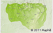 Physical 3D Map of Noqui, lighten
