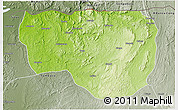 Physical 3D Map of Noqui, semi-desaturated