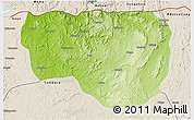 Physical 3D Map of Noqui, shaded relief outside
