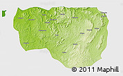 Physical 3D Map of Noqui, single color outside