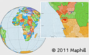 Political Location Map of Noqui