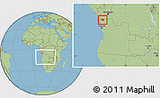 Savanna Style Location Map of Noqui, within the entire country