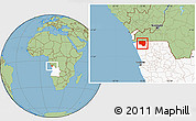 Savanna Style Location Map of Noqui, highlighted country