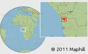 Savanna Style Location Map of Noqui