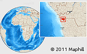 Shaded Relief Location Map of Noqui
