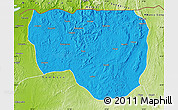 Political Map of Noqui, physical outside