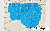 Political Map of Noqui, shaded relief outside