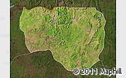 Satellite Map of Noqui, darken