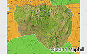 Satellite Map of Noqui, political outside