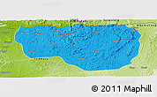 Political Panoramic Map of Noqui, physical outside