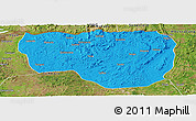 Political Panoramic Map of Noqui, satellite outside
