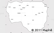 Silver Style Simple Map of Noqui, cropped outside