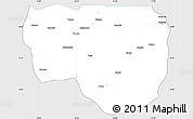 Silver Style Simple Map of Noqui, single color outside