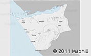 Gray 3D Map of Soyo, single color outside