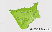 Physical 3D Map of Soyo, cropped outside