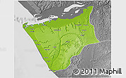 Physical 3D Map of Soyo, desaturated