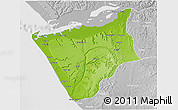 Physical 3D Map of Soyo, lighten, desaturated