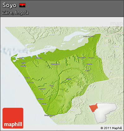 Physical 3D Map of Soyo, lighten