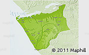 Physical 3D Map of Soyo, lighten