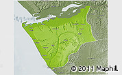Physical 3D Map of Soyo, semi-desaturated