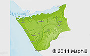 Physical 3D Map of Soyo, single color outside