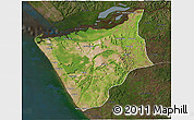Satellite 3D Map of Soyo, darken