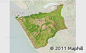 Satellite 3D Map of Soyo, lighten