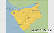 Savanna Style 3D Map of Soyo, single color outside