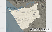 Shaded Relief 3D Map of Soyo, darken