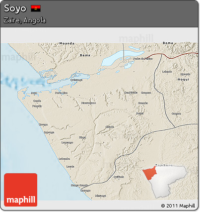 Shaded Relief 3D Map of Soyo