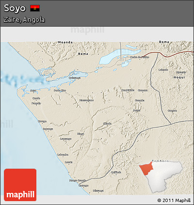 Shaded Relief 3D Map of Soyo
