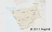 Shaded Relief 3D Map of Soyo, lighten
