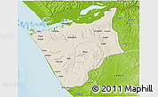 Shaded Relief 3D Map of Soyo, physical outside