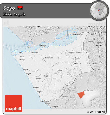 Silver Style 3D Map of Soyo