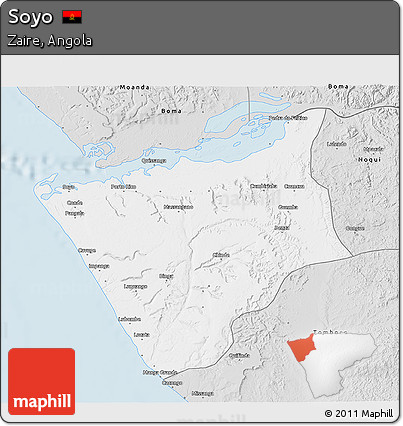 Silver Style 3D Map of Soyo