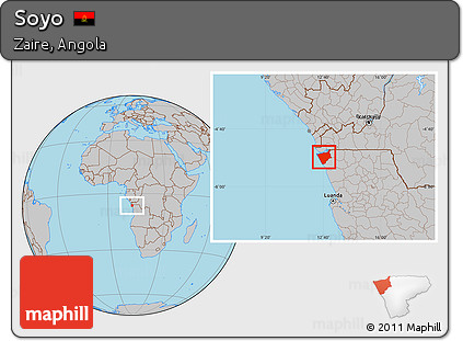 Gray Location Map of Soyo