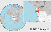 Gray Location Map of Soyo, highlighted country