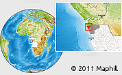 Physical Location Map of Soyo, highlighted country, highlighted parent region